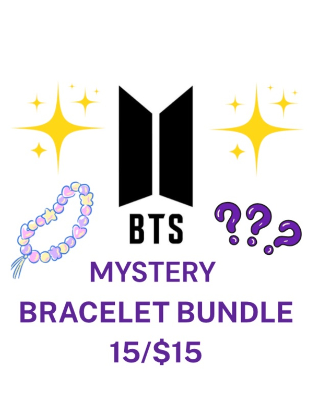 BTS MYSTERY BRACELET BUNDLE 15pcs/$15